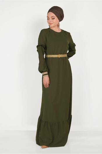 Alvina Ruffle Dress with Elastic Cuffs 40464