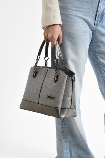 By Hakan Women's Jn-802 Nubuck Hand and Shoulder Bag Gray