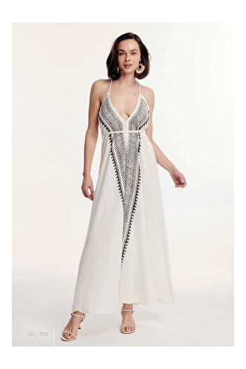 LaraLisa Collection Γυναικείο καλοκαιρινό φόρεμα με λουράκια στην πλάτη και ζώνη στη μέση