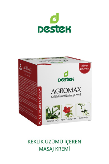 Destek Agromax Keklik Üzümü Masaj Kremi 185 gr