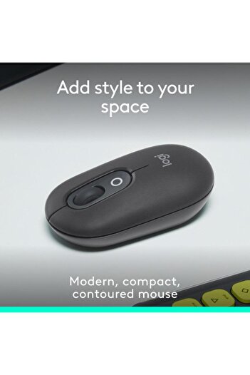 logitech Mouse fără fir Logitech POP, Bluetooth, 4000 DPI (Negru)