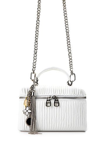 Tamer Tanca Women's Vegan White Shoulder Bag