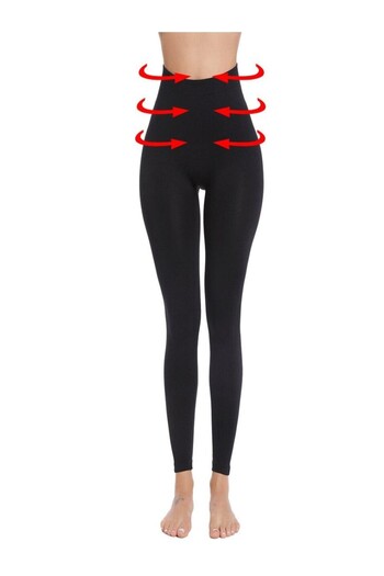 MİSTİRİK Mienmis Korsett-Leggings mit Push-Up-Effekt in schwarzer Farbe
