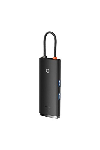 Baseus HUB USB Baseus Lite, 2x USB 3.0, HDMI, USB-C, TF/SD, 100 W (Negru)