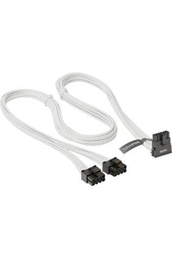 Seasonic Cablu Modular Seasonic SS2X8P-12VHPWR-600W-90-WHITE, 12VHPWR, SS2x8P, Conector unchi 90 grad, 600 W