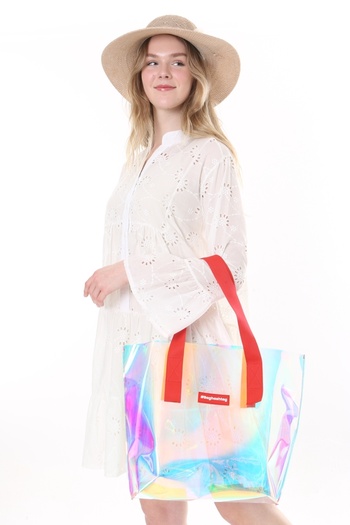 Baghashtag Transparent Hologram Large Size Beach Beach Bag