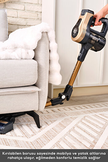 Karaca Power Up Pro Dik Süpürge Mineral Gold 350 W