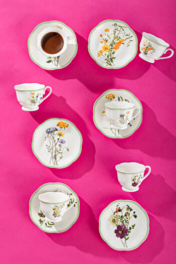 Perotti Secret Garden 12-Piece Porcelain Coffee Set for 6