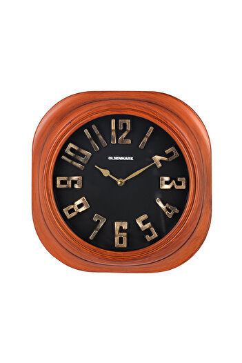 Olsenmark Round Wall Clock OMWC1937 WallMounted, Battery Operated and Durable and 2 YEAR WARRANTY