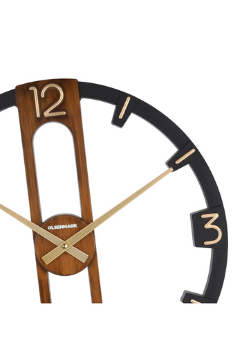 Olsenmark Round Wall Clock OMWC1926 WallMounted, Battery Operated and Durable and 2 YEAR WARRANTY