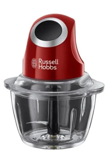RUSSELL HOBBS Russell Hobbs Desire Mini Chopper – 200W, 1L, Stainless Steel Blade, Glass Bowl, 24660-56