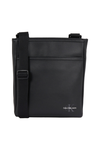 Calvin Klein Calvin Klein Black Mono Logo Flat Pack Crossover Bag