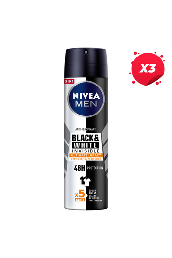 NIVEA X3 - NIVEA ANTIPERSPIRANT DEO 150ML MEN BW ULTIMATE IMPACT