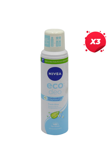 NIVEA X3 - NIVEA ANTIPERSPIRANT DEO 125ML WOMEN ECO FRESH BLUE