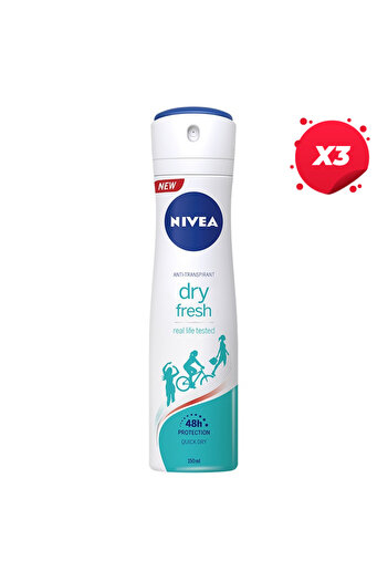 NIVEA X3 - NIVEA ANTIPERSPIRANT DEO 150ML DRY FRESH