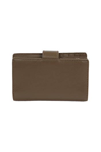 Calvin Klein Women Teak Hardware Snap Medium Bifold Wallet