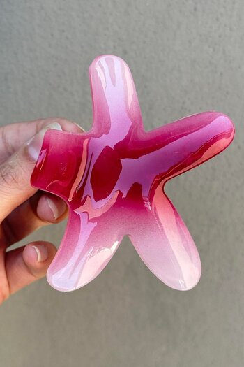 TAKIŞTIR Burgundy Color Starfish Figured Latch Buckle