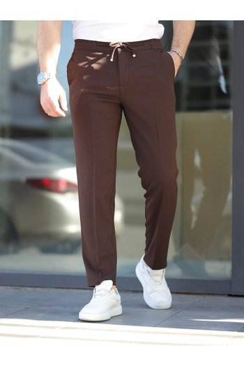 BASEL.CO Άνετο κομψό παντελόνι Jogger από ύφασμα Easy-Iron Slim Fit