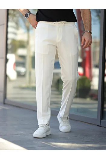BASEL.CO Comfortable Stylish Easy-Iron Slim Fit Fabric Jogger Pants