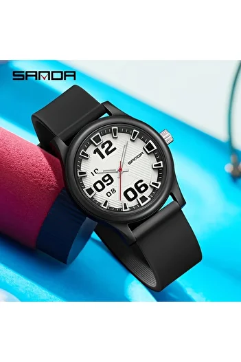 Sanda Sports Watch,Silicone Strap,