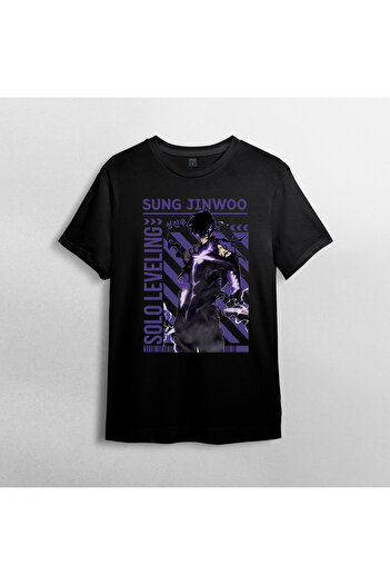 Pixxa Μπλουζάκι Unisex 100% βαμβακερό Solo Leveling Crew Neck Model 2