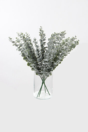 Yapay Çiçek Deposu 5 Branched Real Textured Vintage Eucalyptus Bundle 45 cm