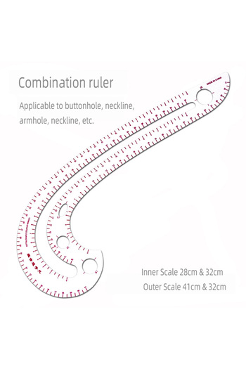 Choice 3234 Empire sewing ruler and French curve, used for pattern making drafting, transparent plastic fas