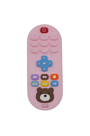 Choice Pink plus 1/4pcs Children's teething remote control silicone material baby teething toys simulation