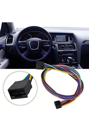 Choice A For Android Navigation 16Pin Car Stereo Radio ISO Wire Harness Power Wire Extension Wire 60cm Cab.