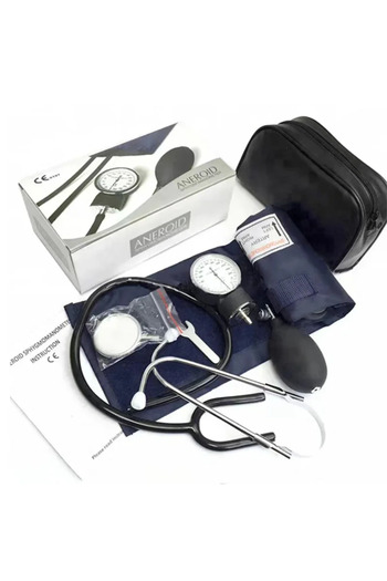 Choice1 black Manual Blood Pressure Stethoscope with Zipper Bag for Adult Home Use Blood Pressure Monitor BP