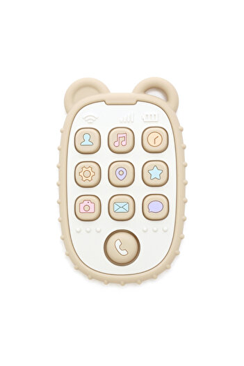 Choice cream set 2024 New Baby Teether mobile phone Shape Silicone Teether Teething Toy Kids Sensory Educat