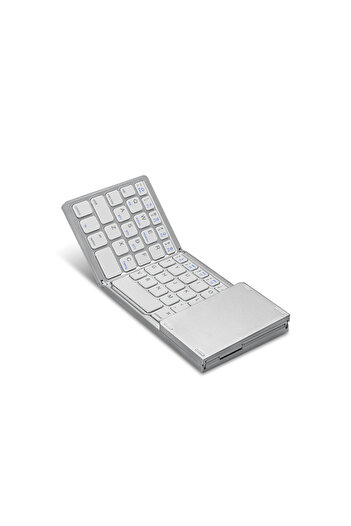 Choice Spanish Layout Silver keyboard HUWEI Mini Folding Wireless Bluetooth Keyboard Russian Spanish Arabic