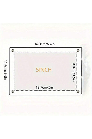 Choice 02 Transparent Picture Frame 6-Inch Wall-Mounted Ins Postcard Photo Frame Poster Display Stand 7-inc