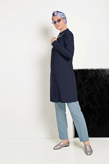 Alvina Classic Cut Button Tunic 40454