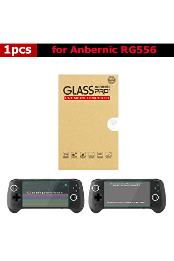 ALLOYSEED 1 Screen Protector Shockproof Storage Bag For Anbernic RG556 EVA Travel Protective Case Tempered Gla