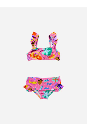 KidZee Sunny Swimsuit Set Upf 40 Protection Girls Bikini Set