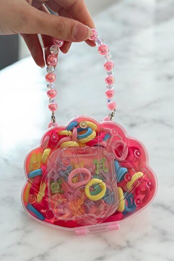 TAKIŞTIR Pink Color Children's Buckle Set with Bag
