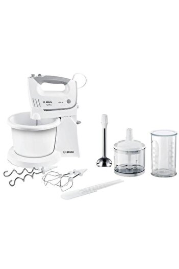 Bosch BOSCH MFQ36490 Bowl Mixer, 450W, 5 speeds, 7 accessories (White/Gray)