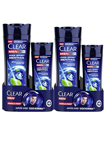 Clear Men's Anti-Dandruff Shampoo Cool Sport Menthol (350 ml 180 ml)