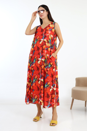 LİKAPA Li̇kapashop Dress Long Without Sleeves