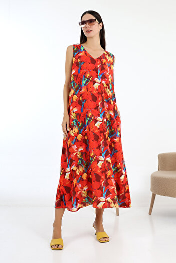 LİKAPA Li̇kapashop Dress Long Without Sleeves