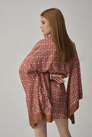 Pierre Cardin Vegan Silk Satin Women's Nightgown Dressing Gown Set - Lx.25221 Neutral