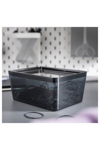 IKEA KUGGIS Lid, black, 13 x 18 cm