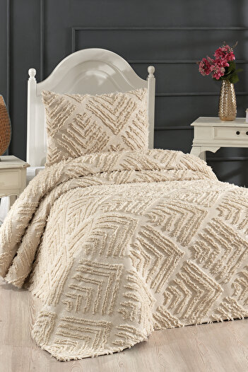 Çeyiz Diyarı Beige Single Pike Set, Pine 2 Pieces and Dowry Land