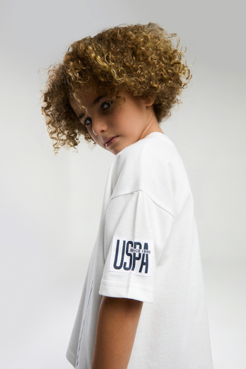 U.S. Polo Assn. Set pijamale albe pentru băiat 50310796-VR013