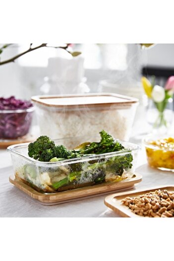 IKEA 365+ Rectangular Bamboo Lid Eco-Friendly, Airtight, Durable & Stylish Food Storage Solution