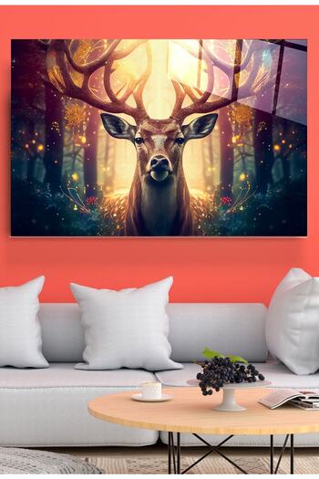 indispensablely Deer Glass Table, Decorative Glass Table