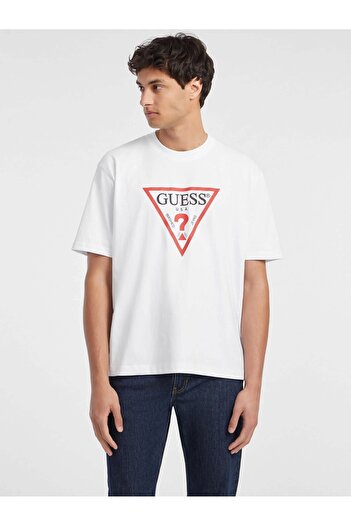 Guess Ανδρικό μπλουζάκι σε λευκό χρώμα M4YI45K8FQ4-G011