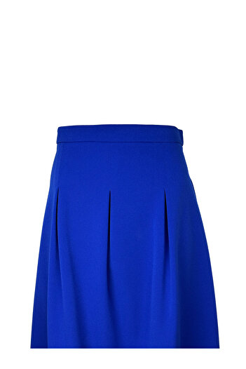 KAMEYA Pleated Saks Blue Bell Skirt
