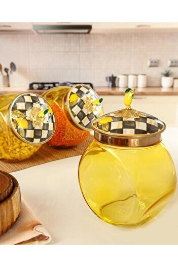 Miss Betty Linda Enameled Glass Jar with Lid 1.5 L